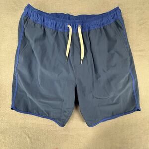 Fair Harbor Swim Shorts Mens Large Blue Navy Trunk Lined Camp Casual Outdoors